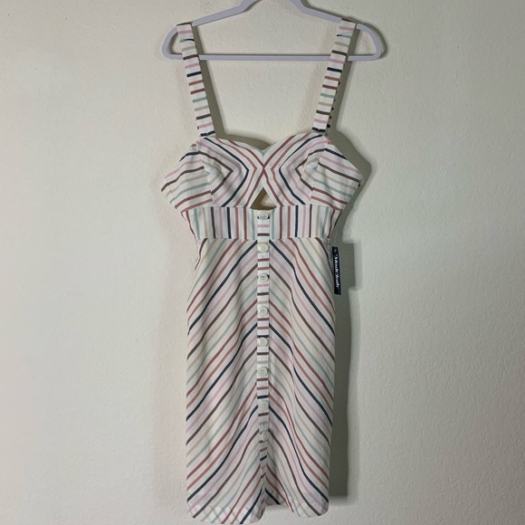 ModCloth Womens 100% cotton sunset cruise stripe dress 2 NWT - Picture 1 of 10